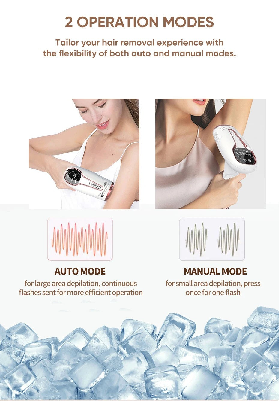 SkinPrime Pro™ IPL – LED Laser Hair Removal Device (White Edition)